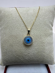 14K Solid Gold Evil Eye Necklace – Timeless Symbol of Protection