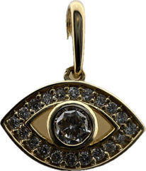 14K Gold Evil Eye Pendant – Lab Diamond Protection Charm ✨👁️💎