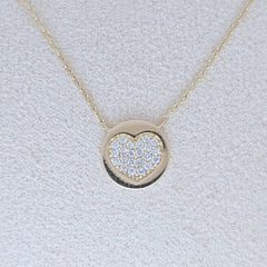 ✨ ❤️14K Yellow Gold Lab Diamond Double-Sided Pendant ✨❤️
