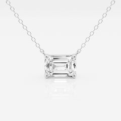 Emerald Cut Diamond Pendant