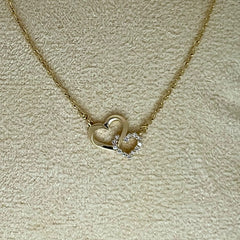 💕 14K Gold Lab Diamond Double Heart Necklace – A Symbol of Love & Connection 💕