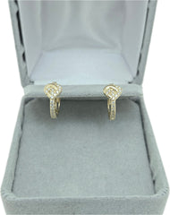 14K Gold Pavé Knot Huggie Earrings – Lab Diamond Sparkle