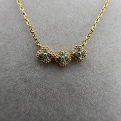Elegant 14K Gold Diamond Clover Necklace – Timeless & Dainty