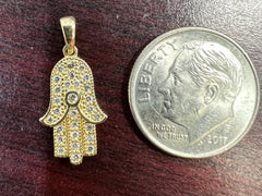 14K Gold Evil Eye Pendant – Lab Diamond Protection Charm ✨👁️💎