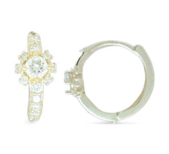 14K Gold Snowflake Huggie Hoops ❄️ – Lab Diamond Sparkle