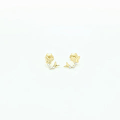 14K Solid Gold Butterfly Stud Earrings – Lab-Grown Diamonds, Recycled Gold, Hypoallergenic, Screwback Closure