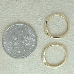 14K Gold Twisted Huggie Hoops – Lab Diamond Sparkle