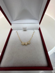 Elegant 14K Gold Diamond Clover Necklace – Timeless & Dainty