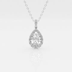 Pear Shape Diamond Halo Pendant