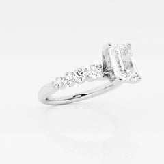 Emerald Engagement Ring (Lab)