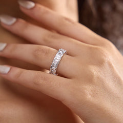 Emerald Cut Eternity Band (Lab)