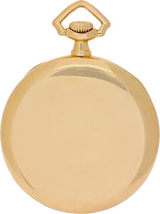 Vintage 1919 Patek Philippe Open-Face Pocket Watch in 18k Yellow Gold, Ref 8073