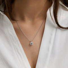 Split Bail Solitaire Pendant